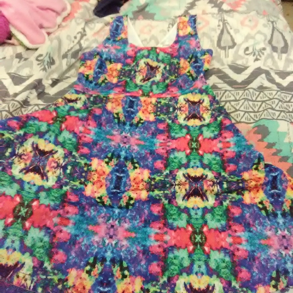 RAINBOW OPTICAL ILLUSION DRESS